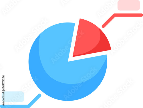 Business data market elements pie charts diagrams and graphs.Isometric infographic element with graph and charts, vector flat illustration isolated.