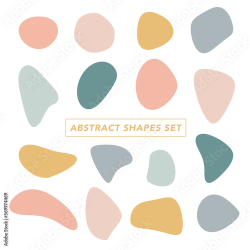 Abstract Shapes Vector Set Fluid Dynamic Elements Irregular Forms