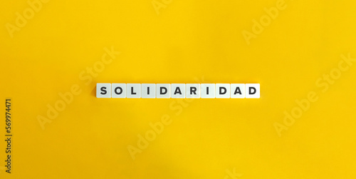 Valokuva Solidaridad (Solidarity in Spanish) Banner and Concept