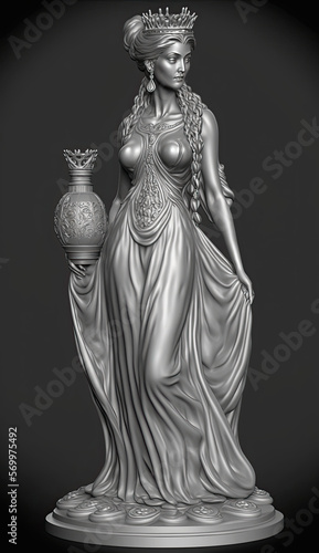 Princess statue, -AI Generative