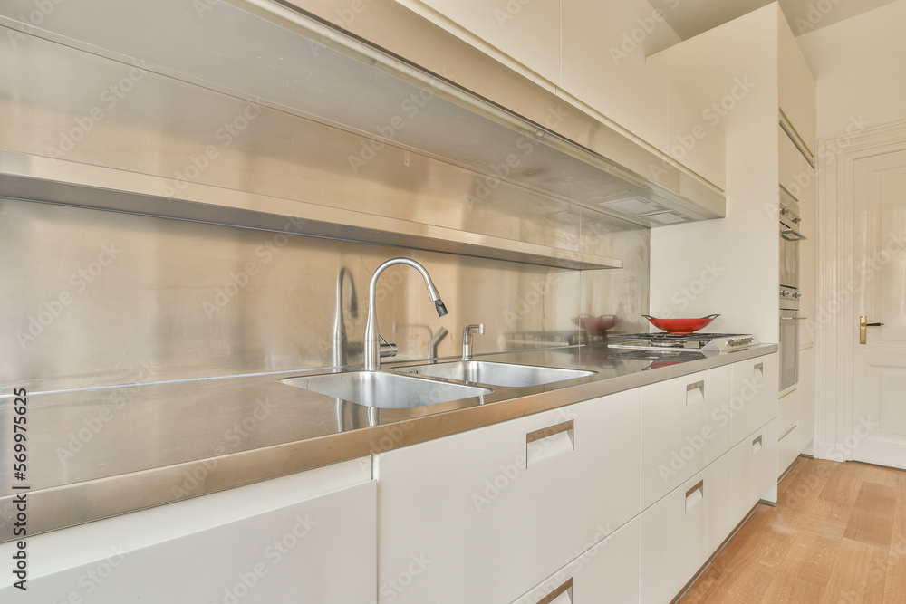 Modern kitchen interior with built in appliances Modern kitchen interior with built in appliances