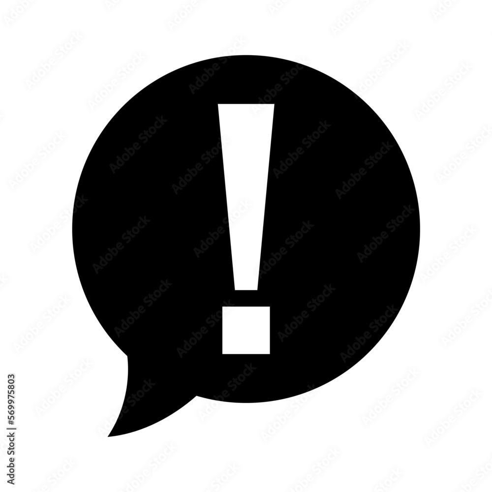 exlamation mark in trendy flat style exlamation mark in trendy flat style