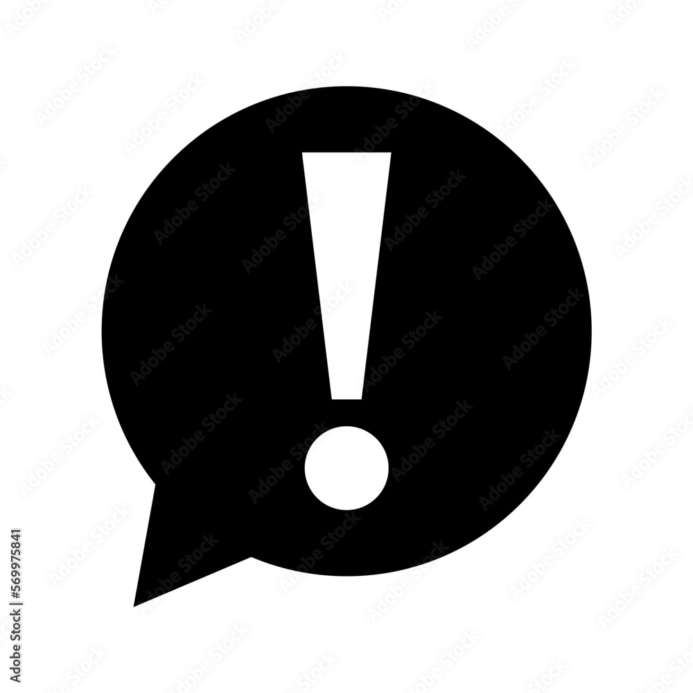 exlamation mark in trendy flat style exlamation mark in trendy flat style