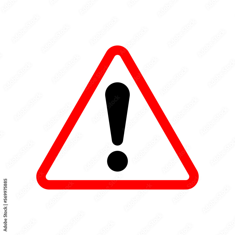 warning sign vector icon in trendy flat design warning sign vector icon in trendy flat design