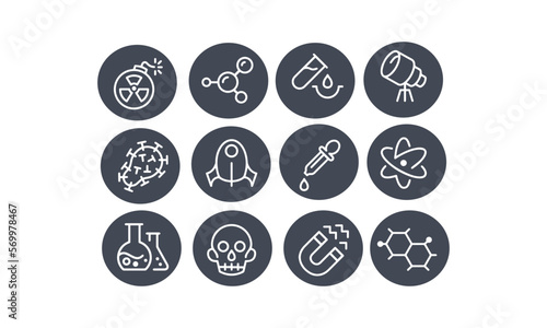 Science experiment icons vector design
