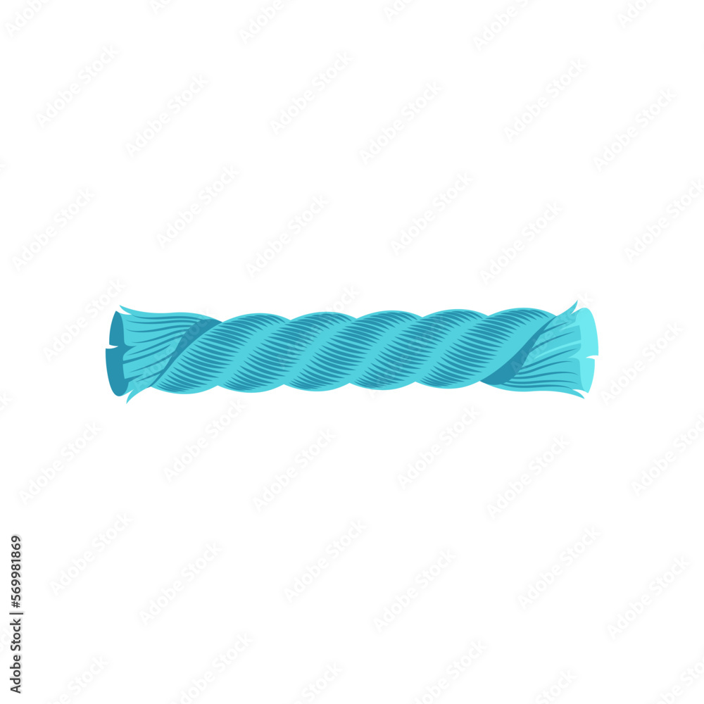 Styring Ror Cartoon Vetor do Stock: String of blue yarn vector illustration. Cartoon ...