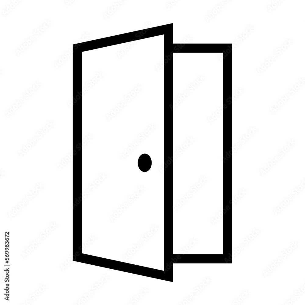 door icon in trendy flat design door icon in trendy flat design