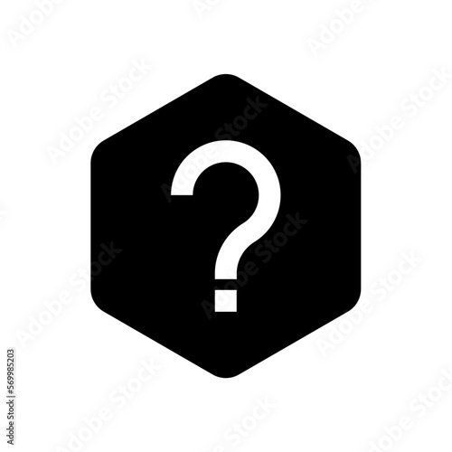 question mark symbol in trendy flat design