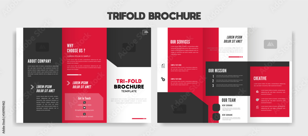 Creative Business Trifold brochure design template.