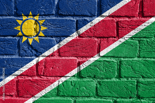 Flag of Namibia on the wall