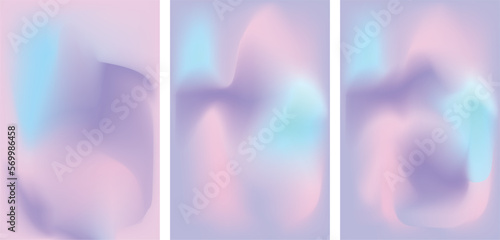 Abstract gradient background.  Cool y2k blurred gradient backgrounds for stories. Minimalist aesthetic trendy 2000s. Vector illustration hologram fluid wallpaper