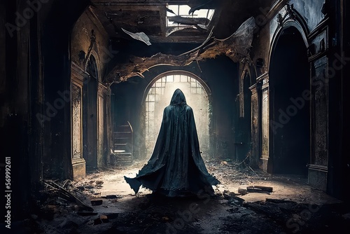 A Ghostly Presence in a Deserted Abandoned House