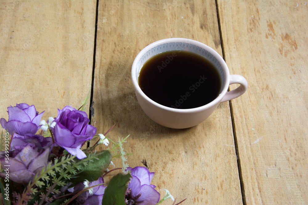 cup of coffee with flowers cup of coffee with flowers