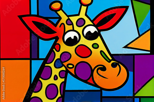 Giraffe Mosaic Painting Generation by Artificial Intelligence