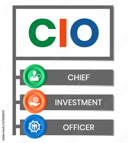CIO Chief Investment Officer acronym. business concept background. vector illustration concept with keywords and icons. lettering illustration with icons for web banner, flyer, landing page © Natalya