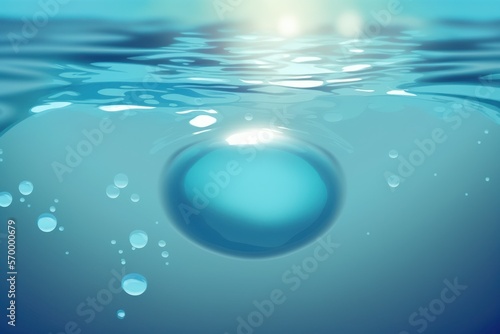 abstract blur of blue water's surface. Abstract of blue water's surface that is reflected in the sunlight. blue water. clear water Use of splashed water in graphic design Water. Generative AI