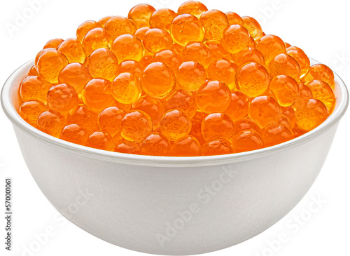 Red caviar isolated