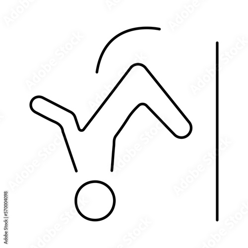 parkour icon on white background, vector illustration.