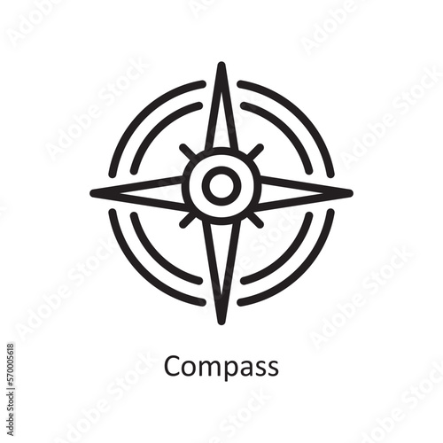 Wallpaper Mural Compass Vector Outline Icon Design illustration. Engineering Symbol on White background EPS 10 File Torontodigital.ca