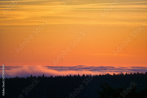 Abendrot über den Wolken