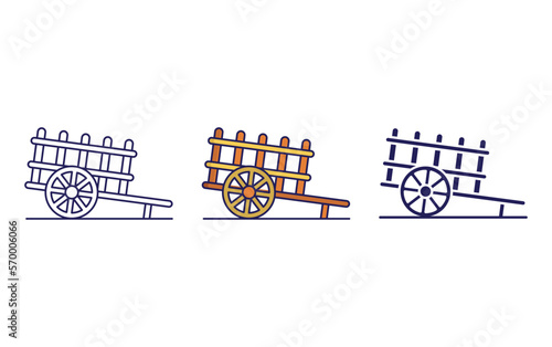 Bullock cart icon