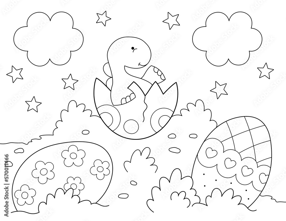 Dinosaur Egg Coloring Pages - Free & Printable!