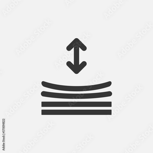 Elastic line icon.  Resilience material sign. Vector illustration