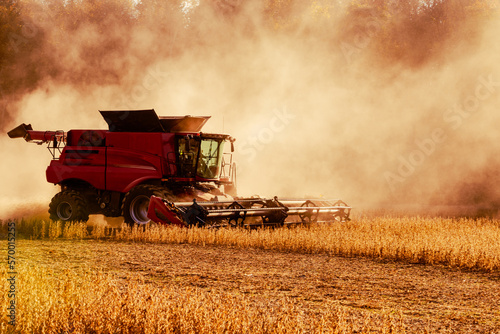 Soy Bean Harvester in Middle Tennessee