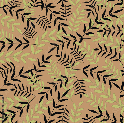 Abstract pattern of autumn leaves. Repeating abstract background. Use as banner, cover for phone cases, prints for clothes and bags, business notepad, books.Vector illustration