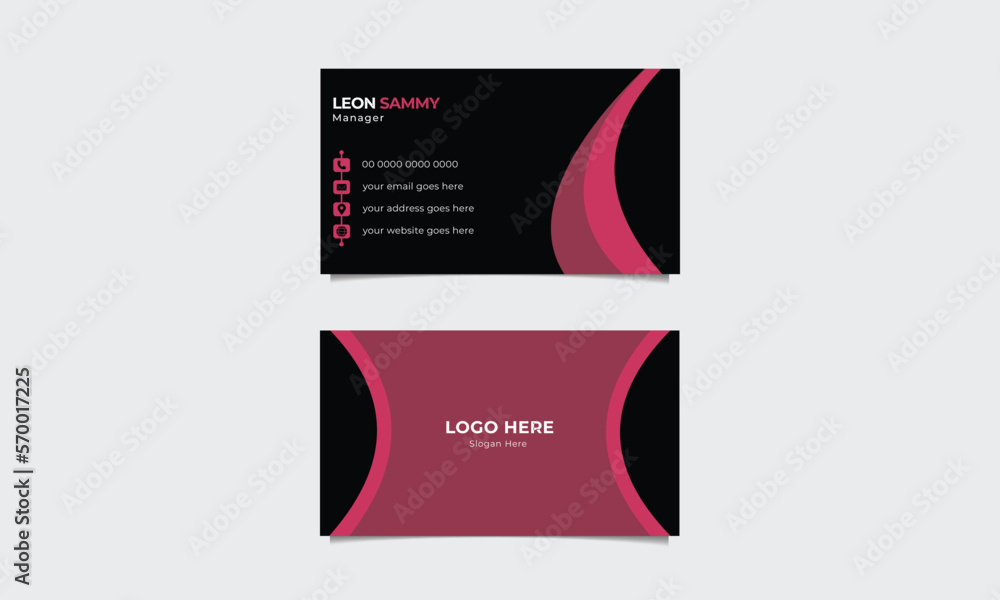 Fototapeta premium Simple and creative vector-based business card template.