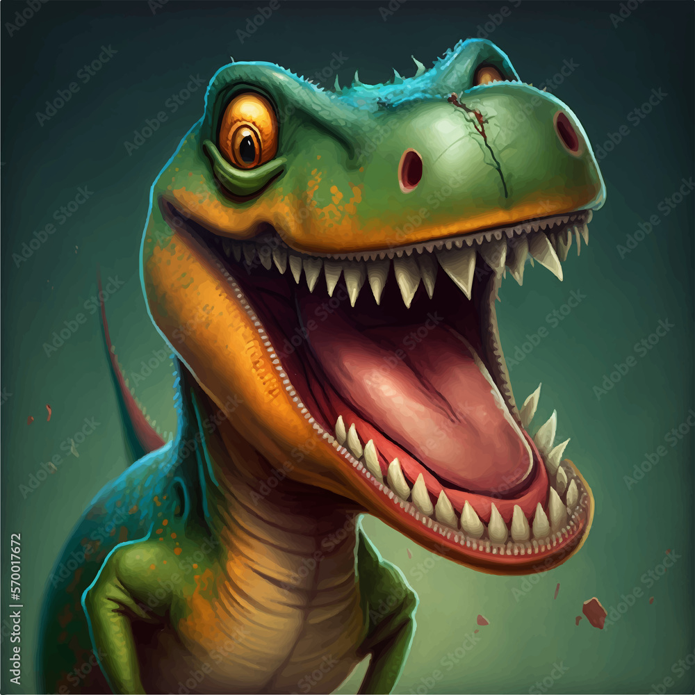 Dinosaur picture for kids Stock Illustration | Adobe Stock