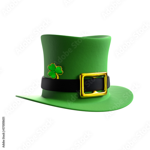 Foto Green leprechaun hat 3d rendering