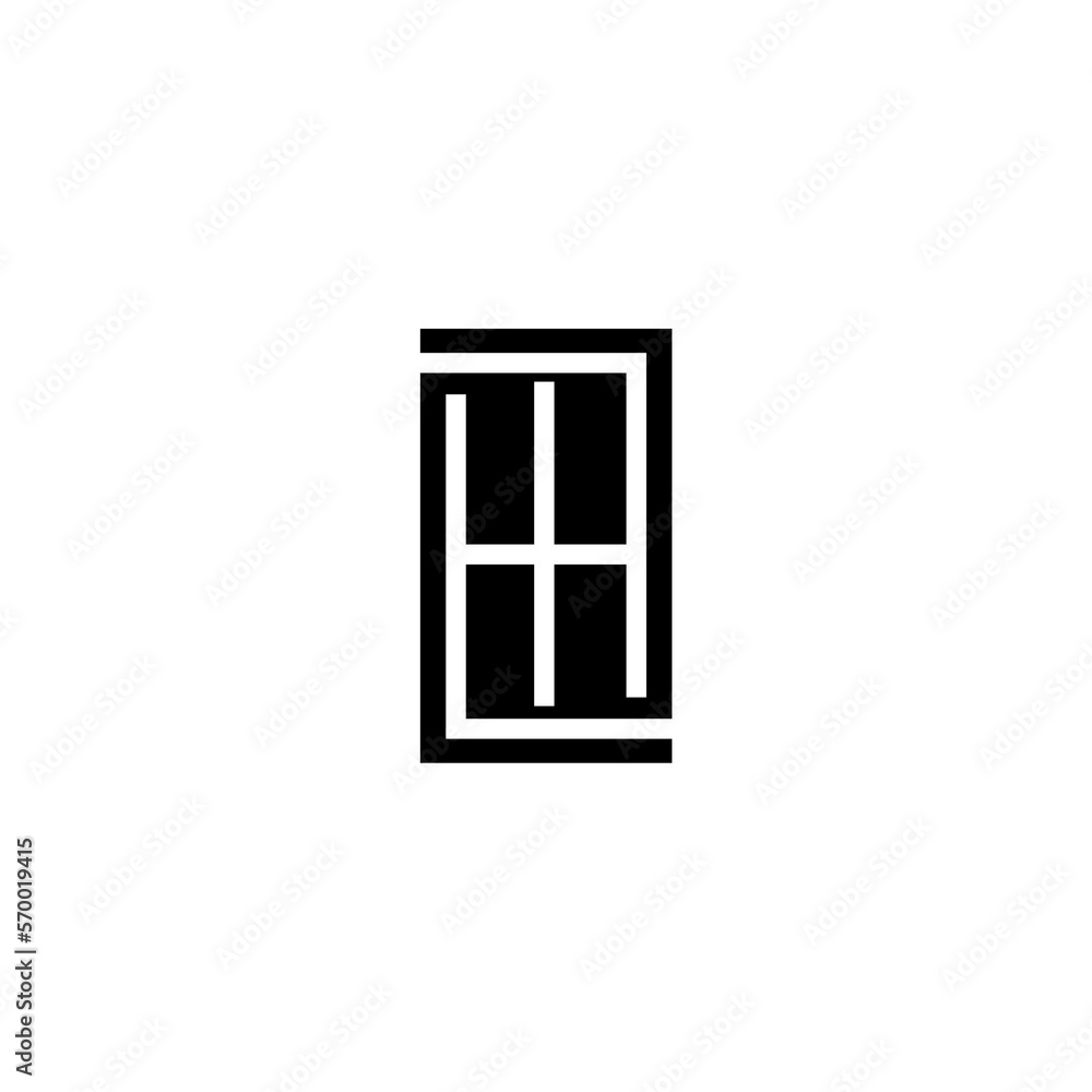 Window icon vector isolated on white Window icon vector isolated on white