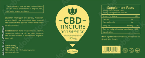 CBD Label Design Template, CBD Oil Bottle Label Template, Hemp Oil Label Template, Product Packaging Design