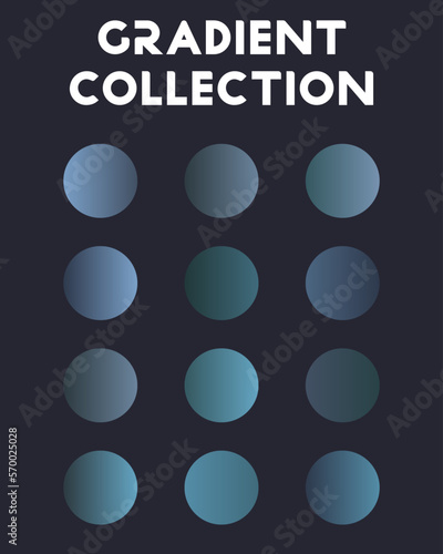 Obraz na płótnie A set of universal gradients. Color combinations. Vector illustration w salonie