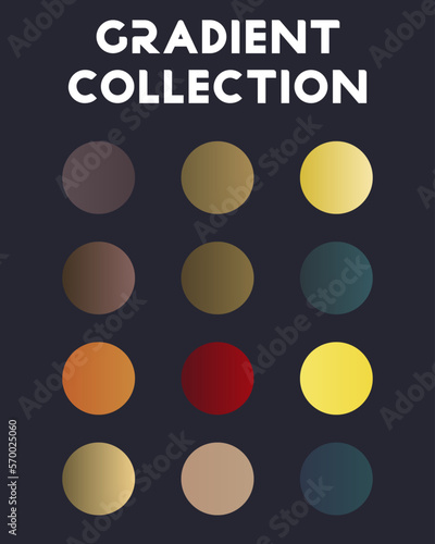 Obraz na płótnie A set of universal gradients. Color combinations. Vector illustration w salonie