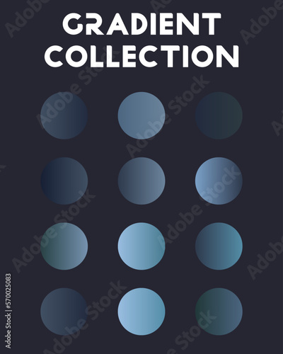 Obraz na płótnie A set of universal gradients. Color combinations. Vector illustration w salonie