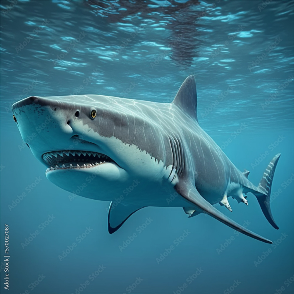 Naklejka premium A shark portrait