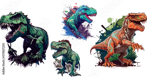Collection of Vector color Dinosaur