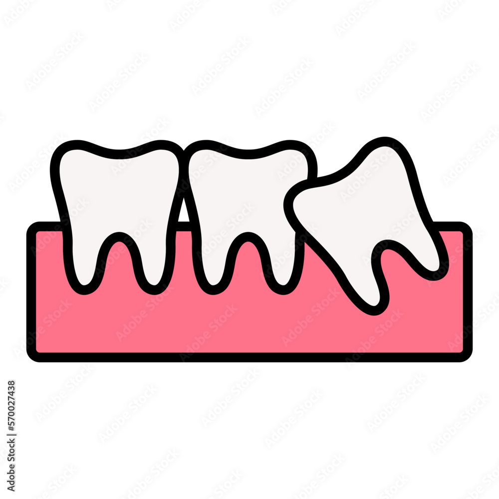 Wisdom Tooth Filled Line Icon Wisdom Tooth Filled Line Icon