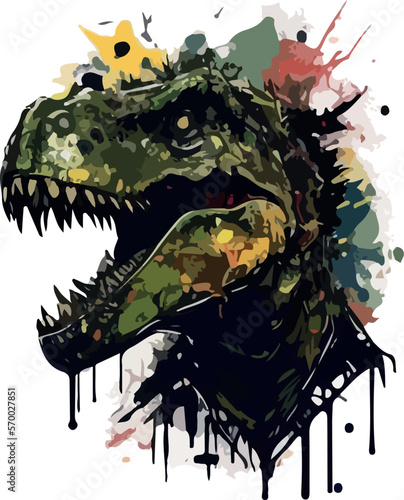 Vector color Dinosaur head