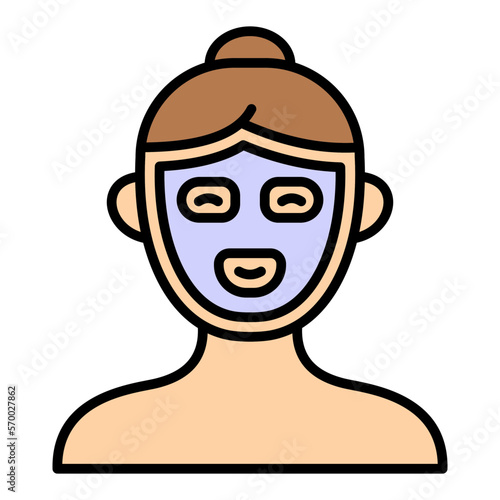 Facial Mask Filled Line Icon