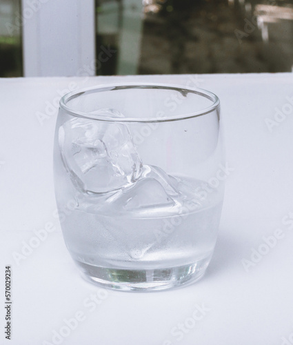 ice on a white background