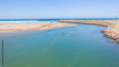 River Beach Ocean Sea Estuary Mouth Beach Scenic Coastline Landscape