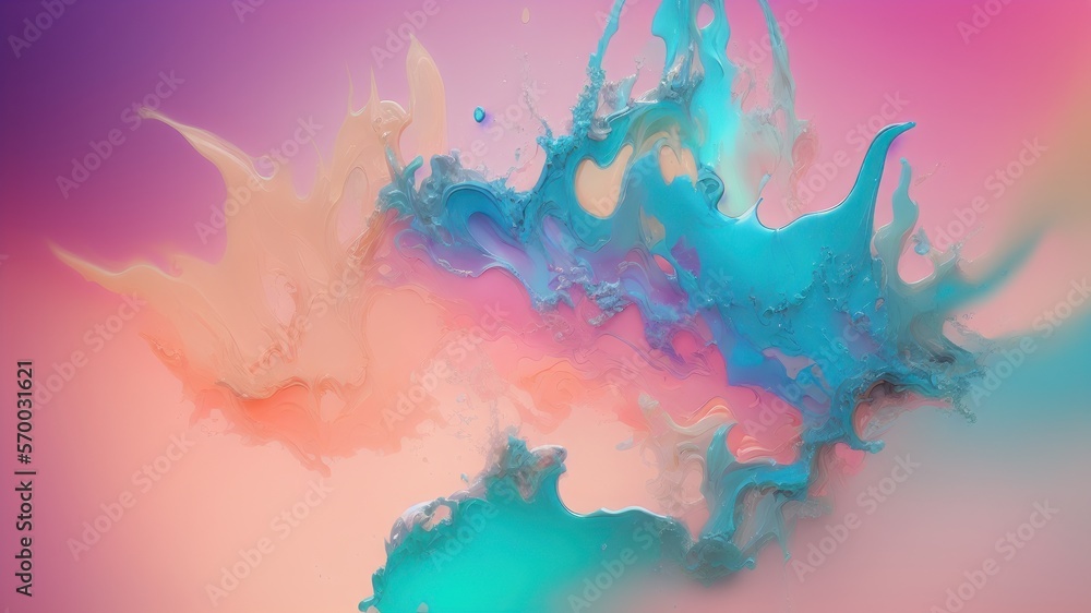 abstract watercolor background with splashes - generative ai illustration