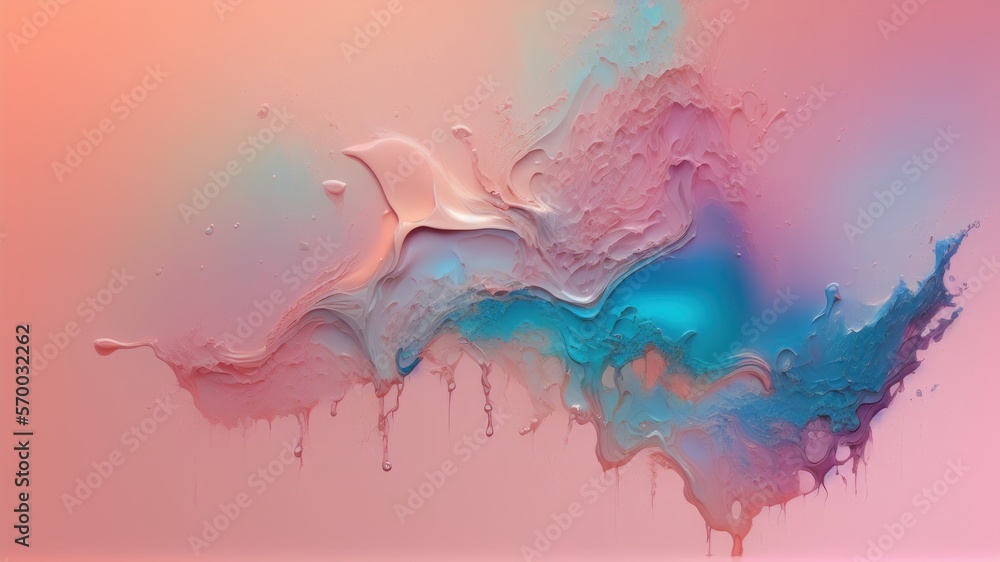 Fototapeta premium abstract watercolor background with splashes - generative ai illustration
