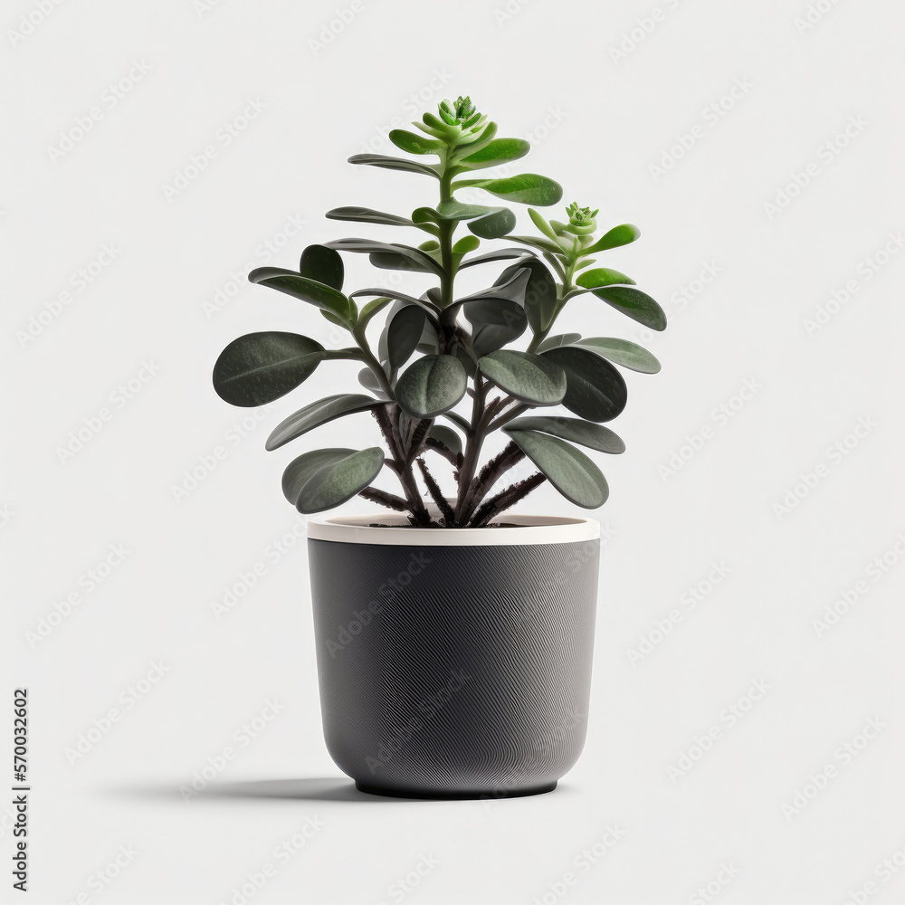 Obraz premium Home Plant in Pot Illustration Generative AI