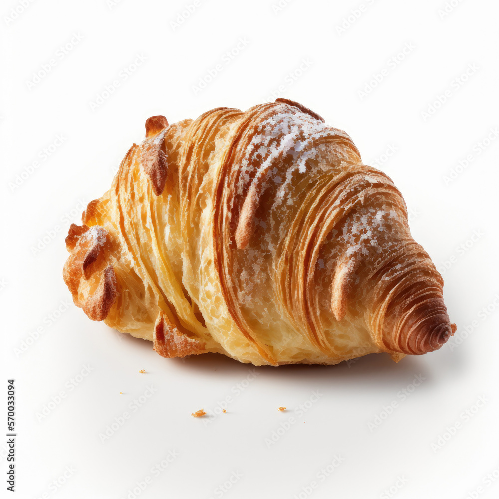 Fresh Croissant Isolated Illustration Generative AI Fresh Croissant Isolated Illustration Generative AI