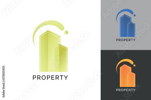 Colorful Gradient Real State Logo Collection