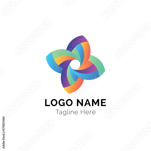 Abstract Gradient Agency Logo Design